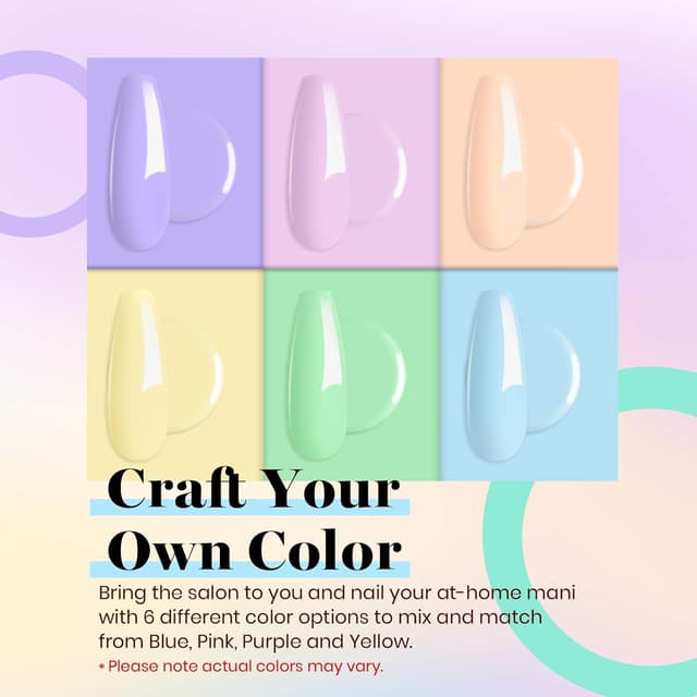 Detalle de beetles UV Gel Nagellack Set 6 Farben