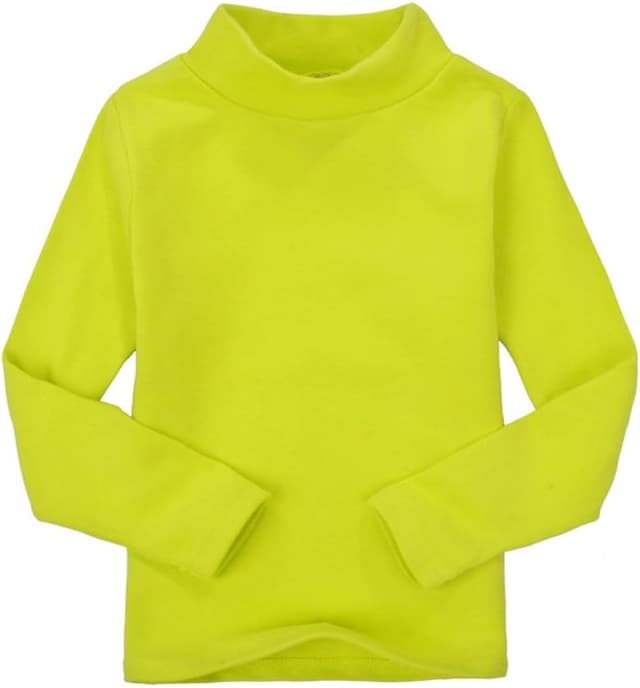 Detalle de CuteOn Kids high-neck cotton long sleeve T-shirt (2–6 years) for layering