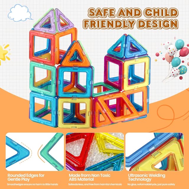 Detalle 2 de mysoler Magnetische Bausteine 58 Teile