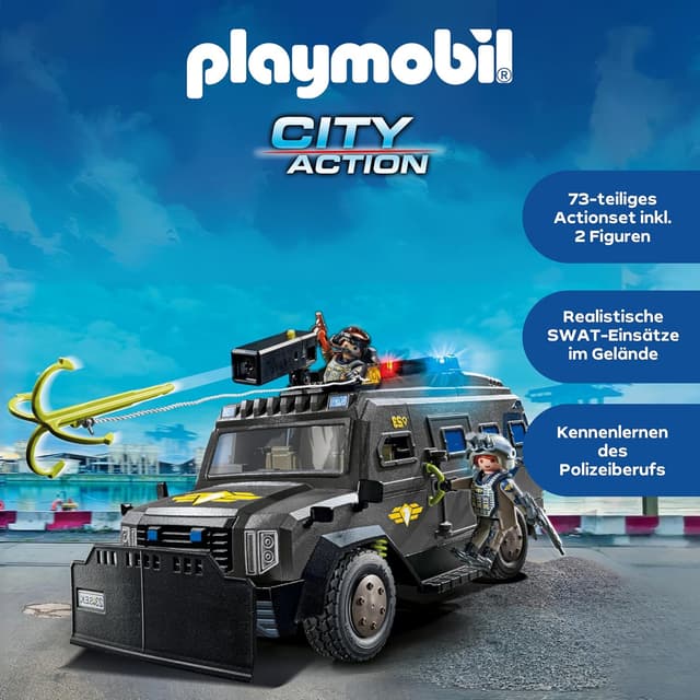 Detalle de PLAYMOBIL SWAT-Geländefahrzeug 73-teilig