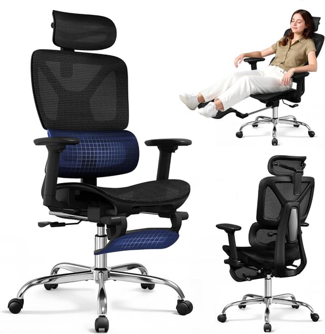 Imagen de DEVAISE Silla ergonómica de oficina en OfertitasTOP
