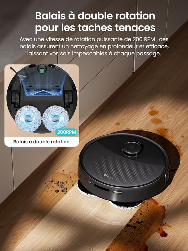Detalle de Lefant M3 Robot Aspirateur Laveur 12 000 Pa avec station multifonctionnelle