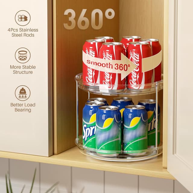 Detalle 2 de LAMU 2 Tier Lazy Susan 9.25'' 🧂