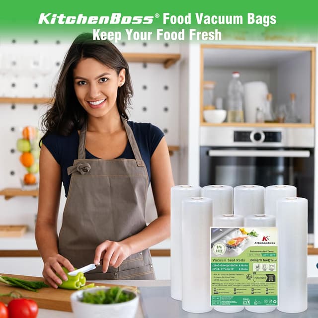 Thumbnail 6 de KitchenBoss Sacchetti sottovuoto alimenti 8 rotoli 300 cm 🍱