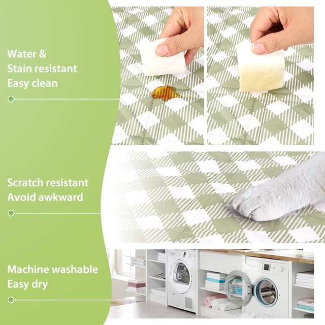 Detalle 2 de ZAZE Extra Large Picnic Outdoor Blanket (80''x80'') Waterproof Gingham Foldable Mat