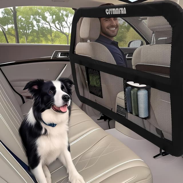Detalle de CJYMMFAN Dog Guard for Car Back Seat
