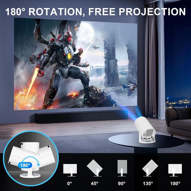 Detalle 2 de DCHAV Portable Mini Wireless Projector HY300 Pro