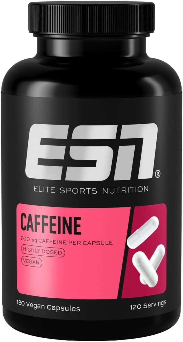 Detalle de ESN Caffeine Caps – 120 Koffein-Kapseln mit 200 mg pro Tagesportion (vegan, Made in Germany)