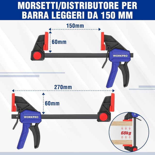 Thumbnail 5 de WORKPRO Mini Morsetti 120/150 mm 🛠