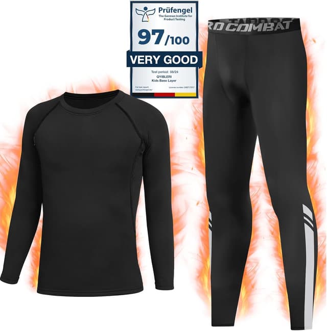 Thumbnail 1 de Qyibleri Kids Base Layer Football Skins Set for Boys 🧒⛹