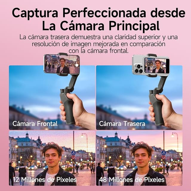 Detalle de Rollei Easy Creator Selfie Monitor 3,5" rosa