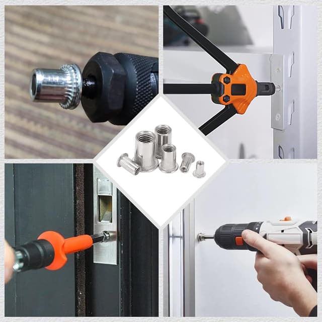 Thumbnail 5 de HSEAMALL 240-Piece 304 Stainless Rivet Nuts Kit