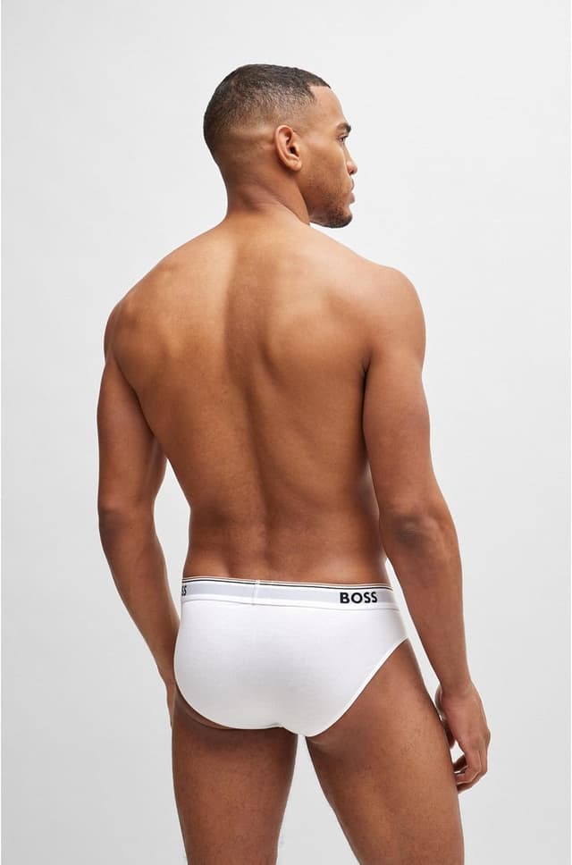 Detalle 2 de Hugo Boss Herren-Slip aus Baumwolle im 3er-Pack (Modell 50475273)