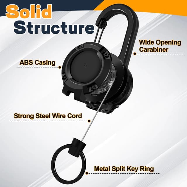 Detalle 1 de Schlüsselanhänger Ausziehbar 60 cm 3er Set