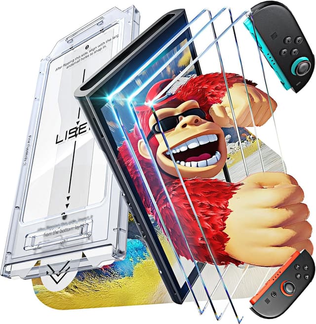 Detalle de LISEN Schutzglas für Nintendo Switch 2 3er-Set