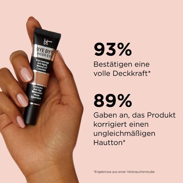 Detalle de IT Cosmetics Bye Bye Under Eye Concealer (12 ml) – hochpigmentiert, wasserfest & nicht krümelnd