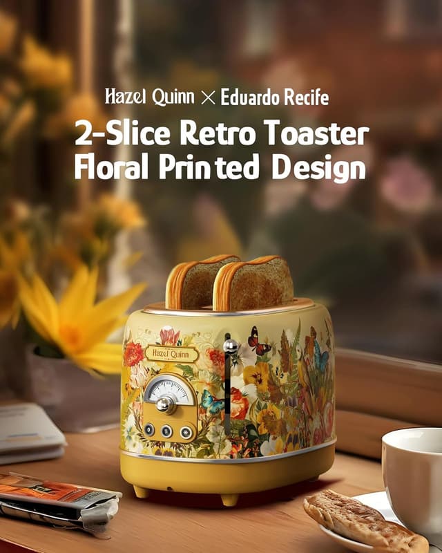 Thumbnail 1 de Hazel Quinn Collaboration Toaster 1.5 Inch Slots 🍞