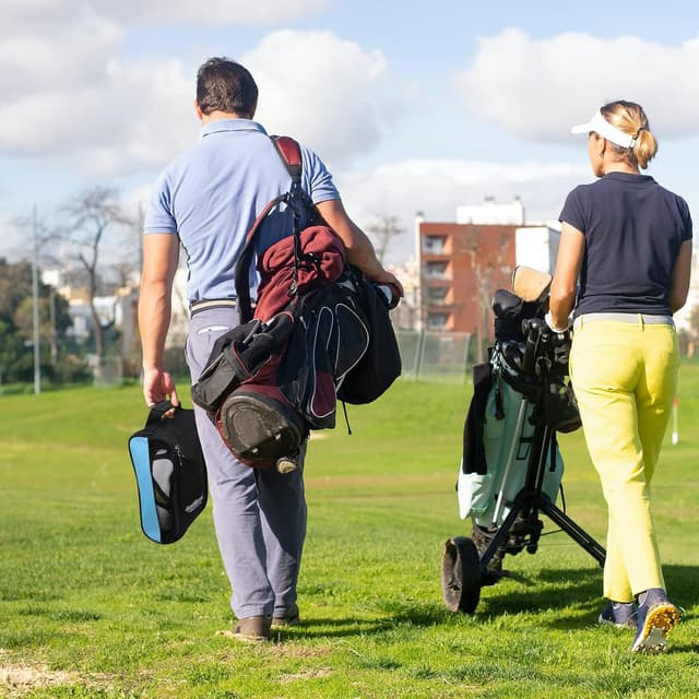 Detalle 2 de Blue Golf Shoes Bag (Outdoor Travel, Zippered) – Waterproof & Breathable Carrier for Men and Women