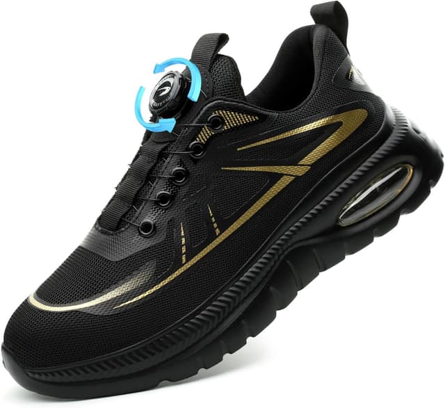 Detalle de Chaussures de sécurité GemChve ultra légères avec embout acier, antidérapantes et respirantes (hommes/femmes) 37-46