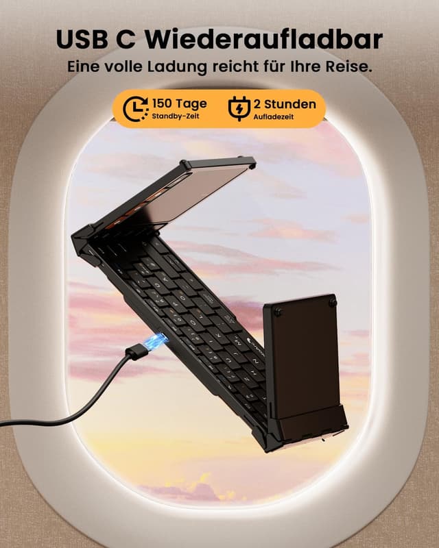 Detalle 2 de ProtoArc XK01 TP Bluetooth Tastatur mit Trackpad