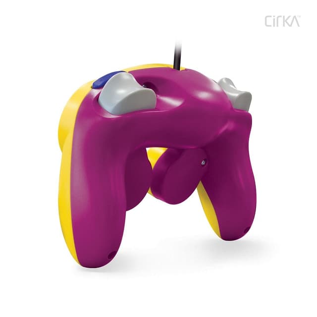 Detalle de Cirka Wired GameCube Controller for GameCube (GC) / Wii — Yellow Purple