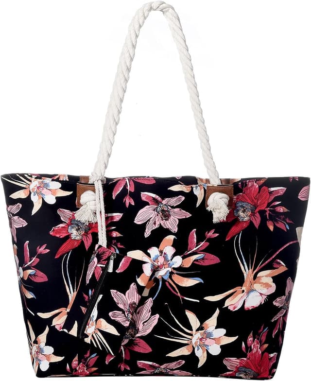 Detalle de MASADA Badetasche XXL „Caribbean Dream“ – große Strandtasche für die Familie mit Reißverschluss