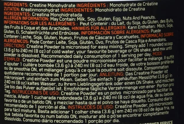 Thumbnail 5 de Optimum Nutrition Créatine Micronisée 634 g