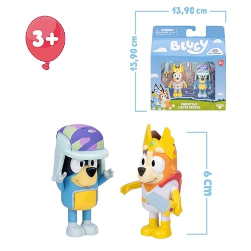 Detalle 2 de Famosa Bluey Pack 2 Figuras Fairtale, articuladas 🎲