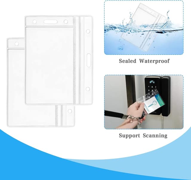 Detalle de Vicloon set cordino retrattile con portacarte e porta badge impermeabile (6 pezzi)