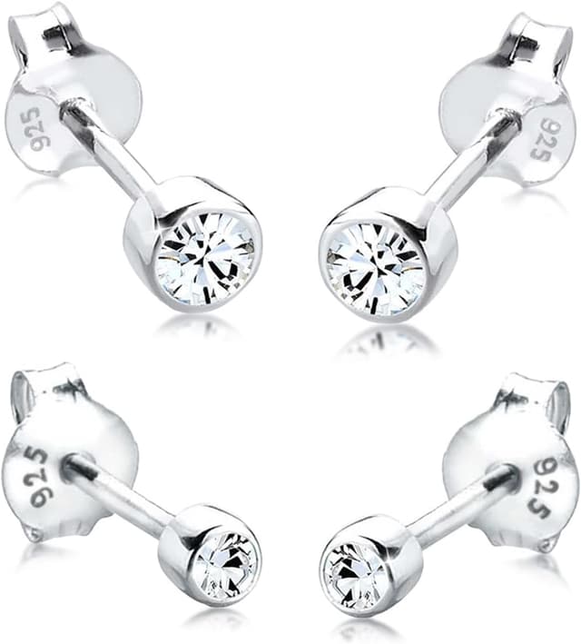 Imagen de Elli Pendientes conjunto Plata 925 con cristales en OfertitasTOP