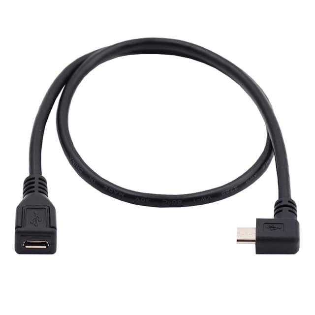 Detalle de CY Micro-USB 2.0 Verlängerungskabel 90° abgewinkelt (Stecker auf Buchse), 0,5 m