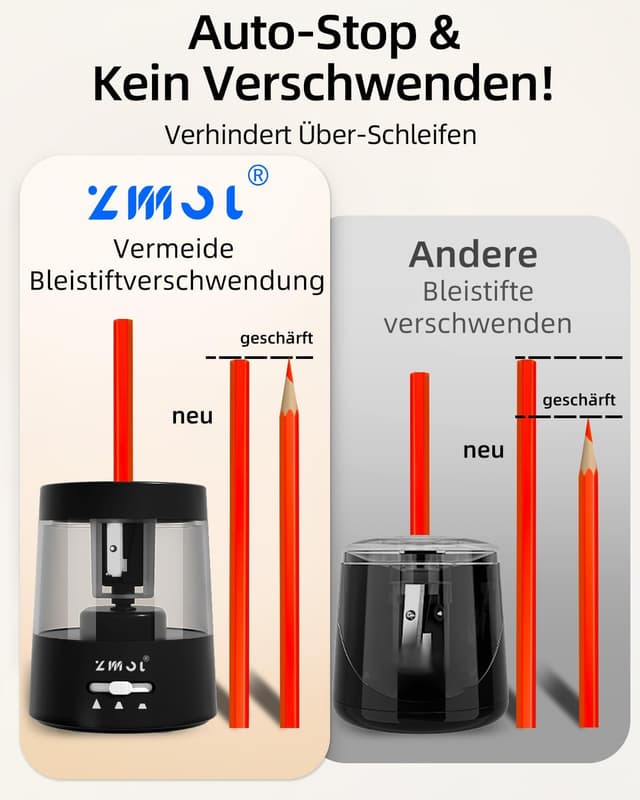 Thumbnail 5 de Zmol Elektrischer Anspitzer 6–8 mm kompakt