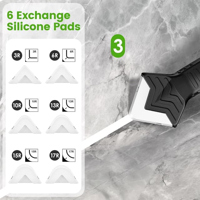 Detalle 2 de Caulking Tool 5 in 1 silicone caulking kit with 6 pads 🛠