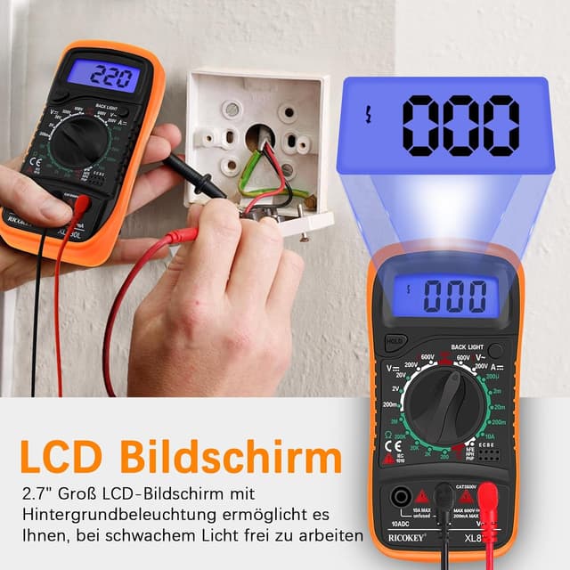 Detalle 2 de Digitalmultimeter 2,7" LCD 🛠