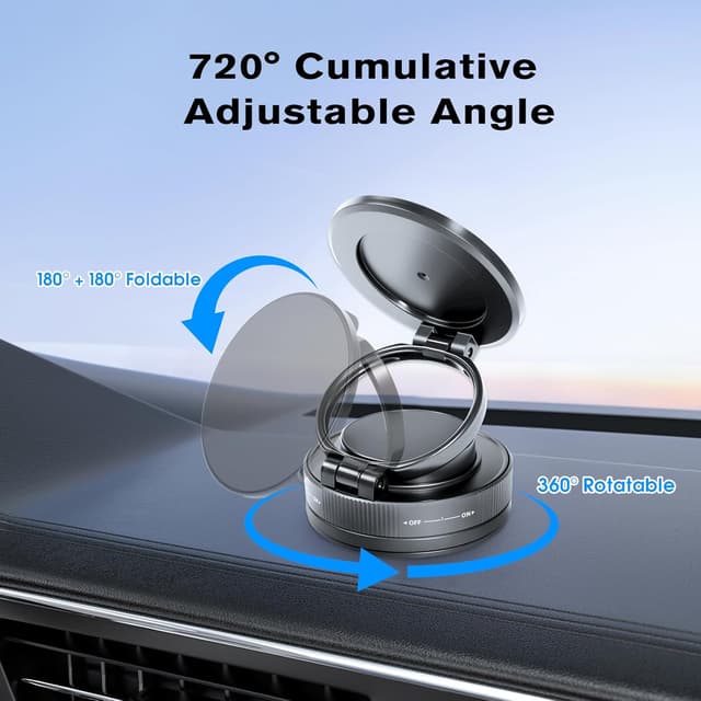 Detalle 2 de Carehabi Soporte Móvil Coche Magnético 360°