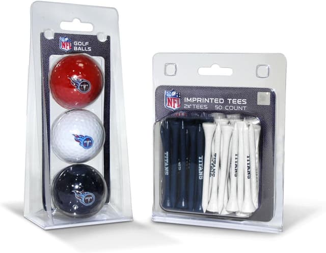 Detalle 2 de Team Golf NFL Kansas City Chiefs logo golf ball and tees bundle (3 golf balls, 50 tees)
