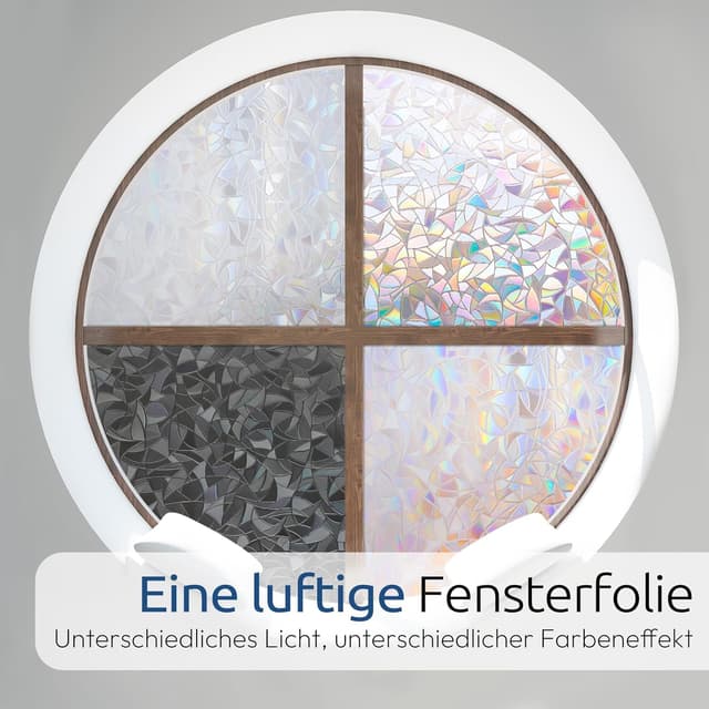 Thumbnail 2 de rabbitgoo Fensterfolie Regenbogen Blickdicht 44,5x200