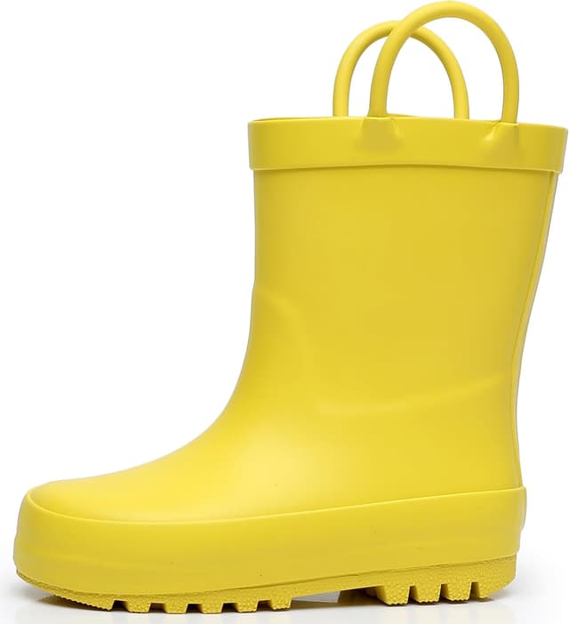 Detalle de RAINANGEL Toddler Waterproof Rain Boots with Easy-On Handles (Unisex Fun Prints)