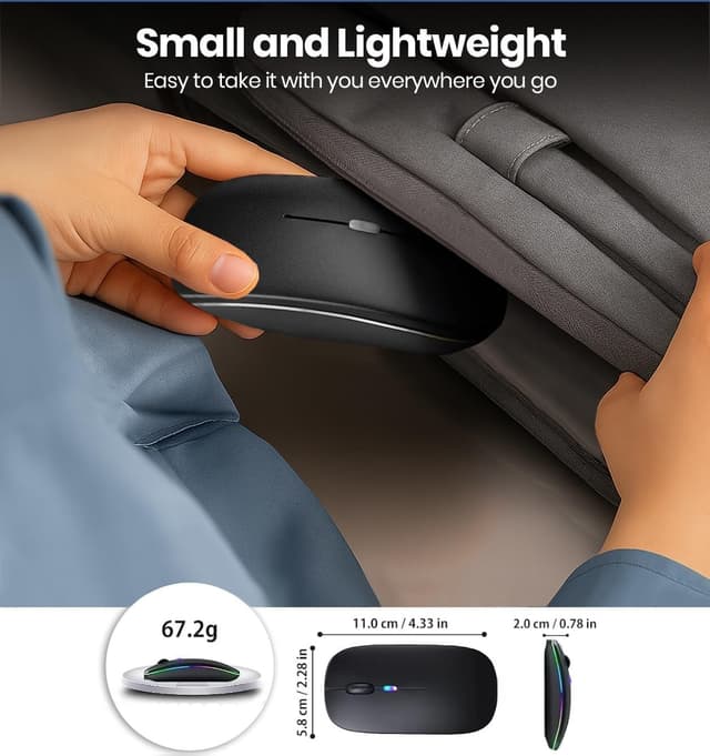 Thumbnail 6 de GLOBAL TECH Wireless Bluetooth Mouse Slim Silent