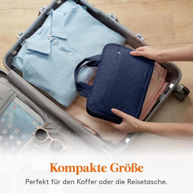 Thumbnail 6 de Lifewit Reise Kulturbeutel Damen (Medium) dunkelblau – transparent zum Aufhängen mit Haken