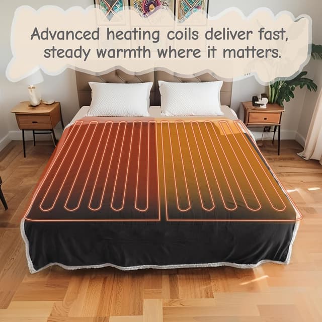 Thumbnail 4 de Manta Electric Heated Blanket 72x84in, 6 Heat Settings