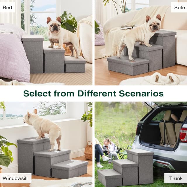 Thumbnail 5 de Love's cabin Dog Stairs 18 High Bed 3 Steps