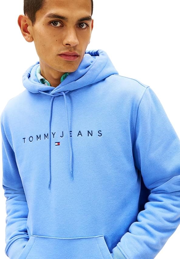 Thumbnail 2 de Tommy Jeans TJM REG Linear Logo Hoodie Sudadera azul XXL