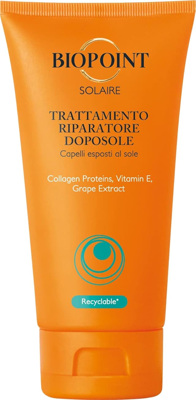 Detalle de Biopoint Solaire Trattamento Riparatore Doposole per Capelli con Vitamina E, 150 ml