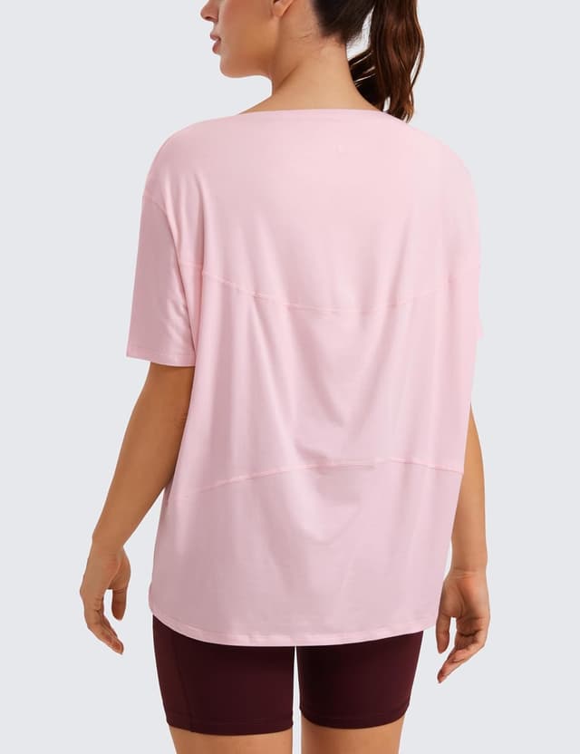 Detalle 2 de CRZ YOGA T-shirt femme en coton Pima : ample, léger et doux pour le yoga