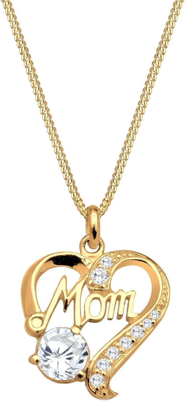 Detalle de Elli Damen-Kette Herz 45 cm 925 Silber