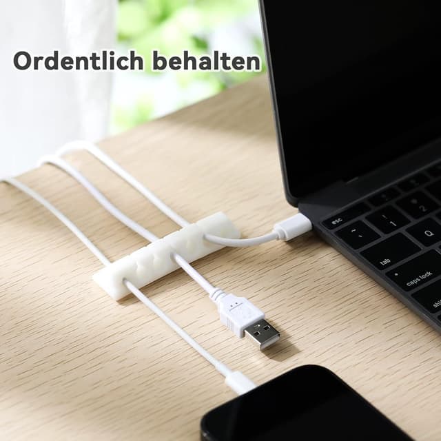 Thumbnail 4 de AGPTEK Kabelhalter Kabelclips 5 Stück