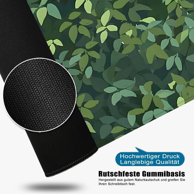 Detalle 2 de VYEUIAO Gaming Mousepad Katze, XL 800×300 mm mit rutschfester Naturkautschuk-Unterseite