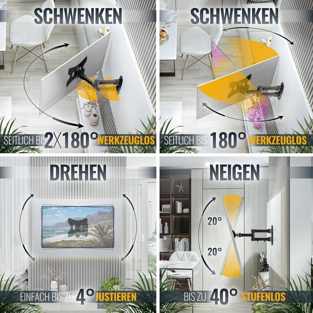 Detalle de RICOO S2522 Wandhalterung 32–43 Zoll