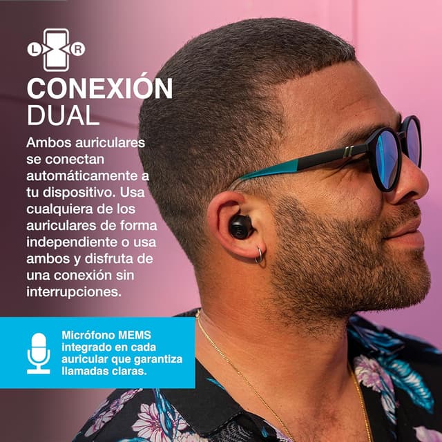 Detalle 2 de JLab Go Air Pop+ Auriculares Bluetooth Rosa Roja